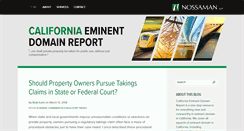 Desktop Screenshot of californiaeminentdomainreport.com