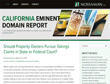 Tablet Screenshot of californiaeminentdomainreport.com